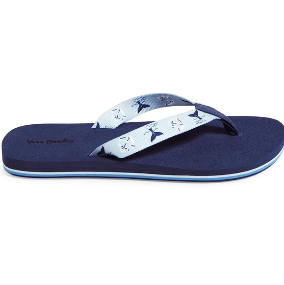 Vera Bradley Webbing Strap Flip Flops Size 9-10 Really Regatta - Picture 6 of 6